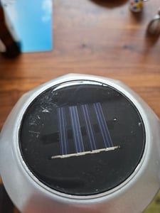 Grundig Solar Light LED Luce solare da giardino 89640 Termometro argento Foto del cliente 4