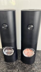 2er Set Elektrische Gewürzmühle aus rostfreiem Stahl, Kabellose Pfeffermühle, Salzmühle - ESPICE 1+1 GRATIS Kunden-Foto 1
