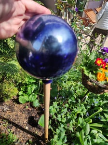 Rosenkugel aus Glas, 16cm, blau Kunden-Foto 4