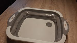 Multifunktion Schüssel faltbar Schneidebrett tragbare Spülschüssel Camping Korb Küche Aufbewahrungskorb aus Kunststoff klappbar Spülbecken im Freien Kunden-Foto 3