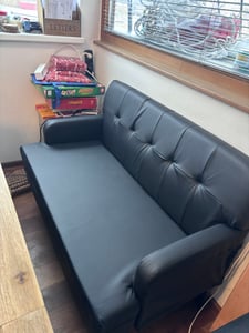 vidaXL Bank mit Rückenlehne Schwarz 112x65,5x75 cm Kunstleder Kunden-Foto 1
