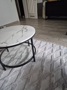 Tapis salon chambre court Boho Skandi Raute 3D Gris Anthracite Taille 230x340 cm Photo du client 1