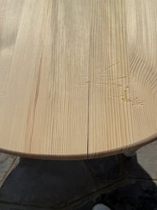 Runder Esstisch II Küchentisch Unbehandelt 90 cm Kunden-Foto 1