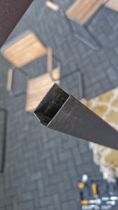 Kaminholzregal Täby Brennholzregal innen außen Metall 60 x 25 x 150 cm Holzunterstand Stapelhilfe für Feuerholz Holzlager Kaminholzständer Schwarz Kunden-Foto 9
