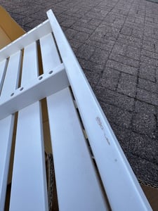 Gartenbank, Holzbank, Friesenbank weiß aus Akazienholz Kunden-Foto 3