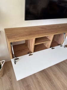 TV-Lowboard Fernsehschrank SIMPLY DUO HÄNGEND Craft Eiche/Schwarz 240cm Kunden-Foto 2