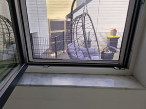 Insektenschutz "Plissee":  Größe: 100 cm breit x 120 cm hoch Farbe: Weiß  (Rahmen) Kunden-Foto 2