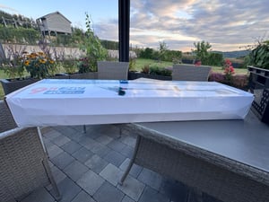 Akku Rasentrimmer mit 2× 4000mAh Akku 21V, 750W Bürstenloser Motor Rasentrimmer mit Unkrautbürste, Freischneider Akku & Ladegerät - Blau Kunden-Foto 5
