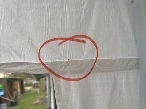 FCH 3 x 3 m Garten Pavillon mit 4 Seitenteilen tragbares wasserdichtes Zelt mit Spiralschläuchen, weiß Kunden-Foto 7