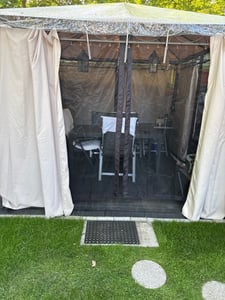 VEVOR Moskitonetz für Pavillon, Mückennetz Ersatz, passend für 304,8x365,8x222,5 cm große Pavillons, Insektenschutz, 4-teiliger Seitenwand-Pavillonvorhang, Kunden-Foto 1
