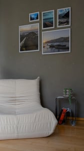 okwish Schlafsofas Relaxsessel mit Rückenlehne, Lazy Sofa, Indoor-Sitzkissen, faltbarer Meditationsstuhl, geeignet für Schlafzimmer, Wohnzimmer, Grün Kunden-Foto 1