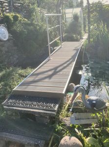 UISEBRT Geländer Edelstahl Handlauf Treppengeländer Für Treppen Brüstung Für Innen & Außen Treppenhaus Balkon Brüstung 80cm 3 Querstreben Kunden-Foto 7