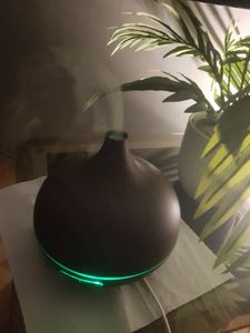 Aroma Diffuser, Luftbefeuchter 500ml Essential Oil Duftlampe mit Timer und 7 Farben LED, für Aromatherapie-Raum/Yoga/Büro/SPA/Schlafzimmer Kunden-Foto 2