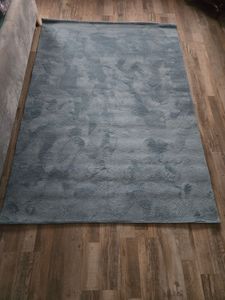 TT Home Wohnzimmer Teppich Kurzflor Anti-Rutsch Rückseite Unifarben Modern Waschbar Größe 200 cm Quadrat Kunden-Foto 14
