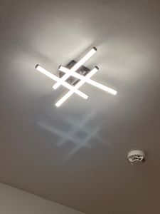 ZMH Deckenleuchte Modern Küchenlampe Schwarz 18W Schlafzimmerlampe Innen Wohnzimmerlampe 3000K Warmweiß Licht LED Deckenbeleuchtung für Küche Flur Kunden-Foto 3