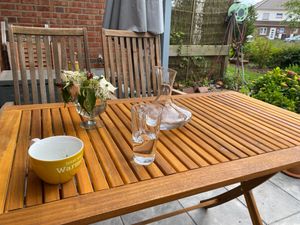 DEGAMO Gartentisch Klapptisch Esstisch Holztisch  TOBAGO 70x120cm rechteckig, Akazie geölt Kunden-Foto 1