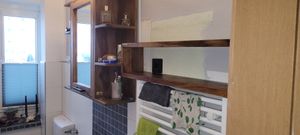 Wohnling Set di 3 mensole da parete in legno massiccio Sheesham Cubes ; WL1.525 Foto del cliente 2