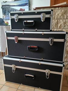 AREBOS 3er Set Transportkoffer | Alu Boxen 200L | abschließbar & wasserdicht Kunden-Foto 8