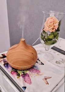 Aroma Diffuser, Luftbefeuchter, Ultraschall Vernebler Raumbefeuchter Elektrisch Duftlampe Öle Diffusor mit 7 Farben LED,als 30ml/h Feuchtigkeitsabgabe Kunden-Foto 1