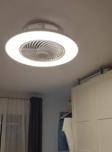 Wentylator sufitowy LED LZQ z oświetleniem i pilotem zdalnego sterowania, lampa sufitowa z wentylatorem, ściemnialna lampa sufitowa z łopatkami wentylatora Zdjęcie produktu od klienta nr 1