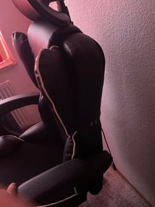 Gaming-Stuhl mit Ventilator, Bürostuhl, Luftkühler und Kühlung – Belüfteter Kühlsitz, mit Liegefunktion,  sanfte Vibrationsmassage, Schwarz Kunden-Foto 33