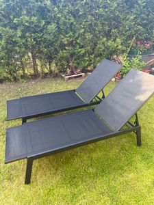 sweeek - 2er-Set Multipositions-Liegen aus Stahl - Braun Kunden-Foto 1