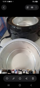 Scaldacera KRUMAD da 100 W con regolatore di temperatura, apparecchio per la depilazione, set per perline di cera e cera calda, vaschetta per la cera Foto del cliente 3