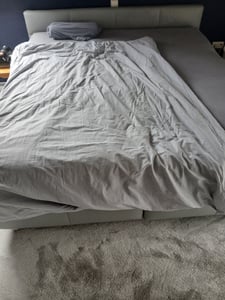 Bettwäsche Set Baumwolle Schwarz Renforce 155x200 cm 100% Baumwolle mit Reißverschluss Uni Kunden-Foto 1