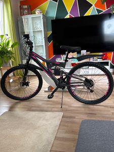 24 Zoll MTB Albatros Vollgefedert, 21-Gang Shimano Kettenschaltung, Scheibenbremsen NEU 2459-SCHWARZ-TÜRKIS AB 138 CM KÖRPERGRÖSSE Kunden-Foto 4