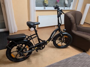 HillMiles E Bike, E-Bike Klapprad mit 36V 13Ah Akku bis zu 80-100km, 20 *3.0 Zoll, 7-Gang SHIMANO, 250W Motor & 25km/h MilePort 1 Kunden-Foto 35