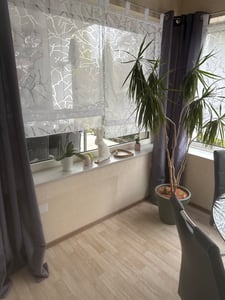 Joyswahl Raffrollo mit Schlaufen Voile Ausbrenner Raffgardine Schlaufenrollo mit Astmuster Halbtransparent Weiß BxH 100x140 cm Kunden-Foto 3