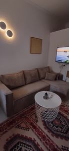 Masseno Ecksofa POTARO mit Schlaffunktion L-Form, Sofa mit Bettkasten, Wohnzimmersofa, Couch, Soffa, Bettsofa, Couchgarnitur- Creme, POSO 100 Kunden-Foto 5