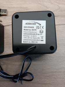 Kompakt Mini Stereo-Lautsprecher PC Computer Laptop USB Paar Boxen Schwarz  Audiocore Kunden-Foto 3