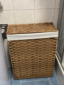 SONGMICS Wäschekorb, mit Griffen, faltbar, Wäschesack herausnehmbar, 55 L Kunden-Foto 1