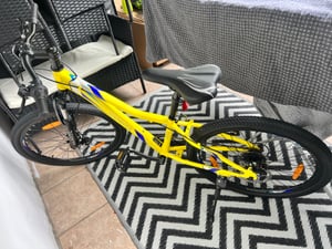 VANKEL 24 Zoll Mountainbike Kinder & Jugendliche – Gelb, 6-Gang, hydraulische Scheibenbremsen, Federgabel Kunden-Foto 5