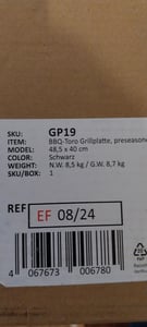 Żeliwna płyta grillowa BBQ-Toro, 48,5 x 32 cm, wstępnie sezonowana BBQ Plancha, taca do grillowania Zdjęcie produktu od klienta nr 3