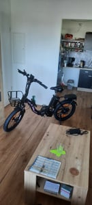 Runetic Ebike, Foldable e-bikes, 250W Motor, 36V 13Ah herausnehmbarer Akku, bis zu 100 km Reichweite, 25 km/h, 20" x 3,0" Breitreifen Kunden-Foto 6