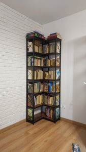Tribesigns rohový regál, průmyslový velký rohový regál, stojící rohový regál, úložný regál, úložný regál s kovovým rámem (7 polic), bílý Fotografie od zákazníka č. 5