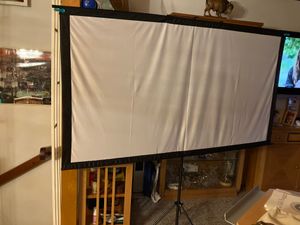 VEVOR Beamer Leinwand Rolloleinwand Stativ 4K-HD Heimkino 16:9 Präsentationswand Kunden-Foto 1