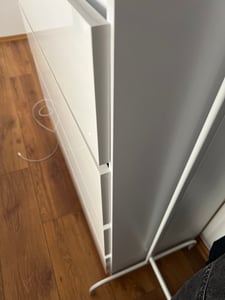 Kommode AVEN 97x90x40cm, weiß lackiert, 4 Schubladen, grifflos, mit Rollenführungen Kunden-Foto 2
