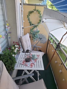 Garten Klappstuhl Aluminium - Textilen Silbergrau/Schwarz Kunden-Foto 1