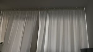 Kräuselband Blickdicht 300 (B) x 245cm (L) extra Breit Überbreite Abdunkelnd Vorhang  Gardine Schal mit Universalband Hellbraun Kunden-Foto 2
