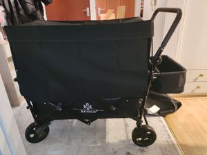 KESSER® Bollerwagen faltbar GT9000 Handwagen mit Dach | Transportwagen max. belastbar bis 150kg mit Hartgummi-Räder & Feststellbremsen (Vorne & Hinten) | Inkl. Abdeckung, Wetter & Sichtschutz Kunden-Foto 3