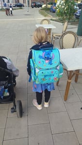 5tlg Lilo und stitch Schulranzen set Rucksack Federtasche Sportbeutel Trinkflasche Brotdose schultasche Tornister fur madchen Kunden-Foto 1