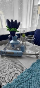 Batidora de mano – FAGOR – 1000 W – 12 niveles de velocidad + Turbo – Vaso medidor – Recipiente para triturar – Batidor de varillas – Azul Foto del cliente 1