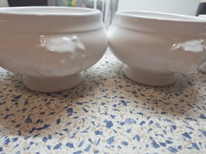 6x LEO Lion's Head Tureens 250ml bílá 6 osob Polévková miska Kamenina Fotografie od zákazníka č. 2