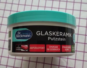 Dr Beckmann | Pasta per la pulizia - 250 g - Pietra per la pulizia del vetroVetroVetroceramica - Protezione della superficie - Applicatore chiuso Foto del cliente 2