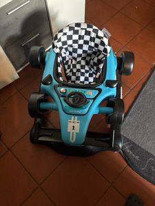 Sun Baby Walker 3v1 chodítko s výškovo nastaviteľným motívom autíčka, pretekárske autíčko, interaktívne a skladacie s bezpečnostnou zarážkou, tlačidla Fotografia od zákazníka č. 1