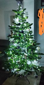 Hoogwaardige kunstkerstboom, Spaanse dennensoort, 220 cm Klantenfoto 25