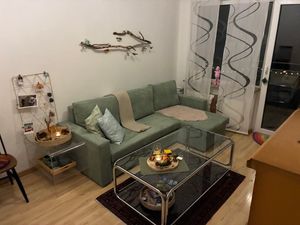 Universell Ecksofa mit Schlaffunktion NEO,  Schlaffläche 200x140cm, Cord Grün Kunden-Foto 3